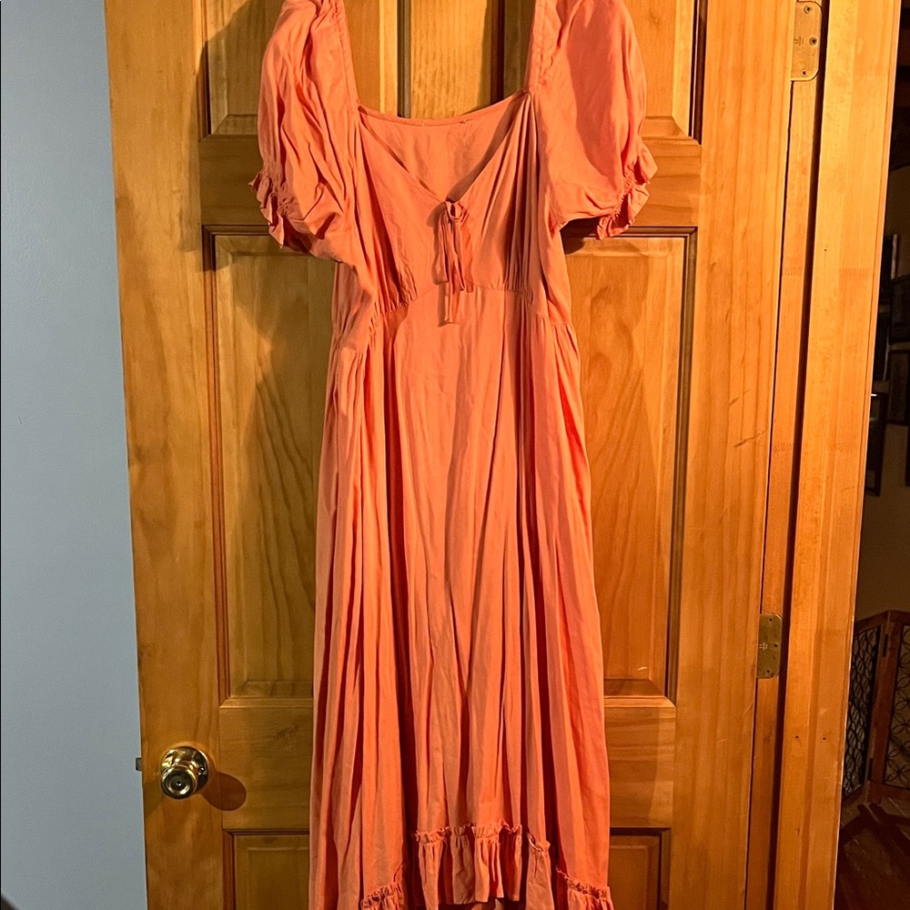 Elegant Orange Women's Dress